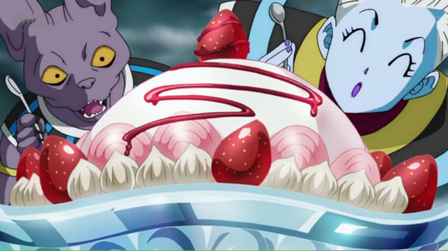 
Ly kem dâu khổng lồ của Bunma trong Dragon Ball Super dể dụ Thần Hủy Diệt nè.
