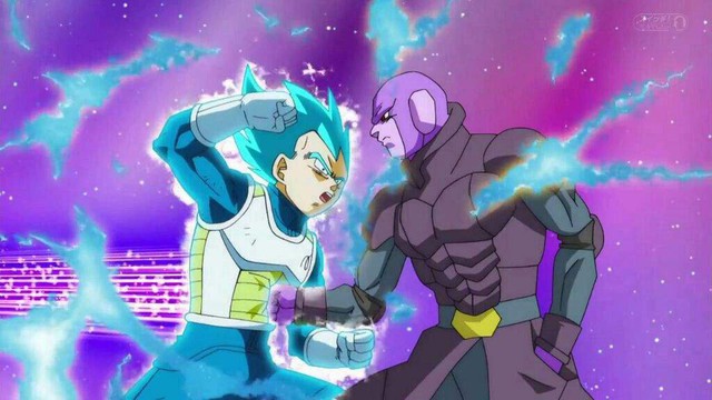 
Mặc dù đang ở trạng thái mạnh nhất Super Saiyan Blue nhưng Hit vẫn dễ dàng hạ gục được Vegeta.
