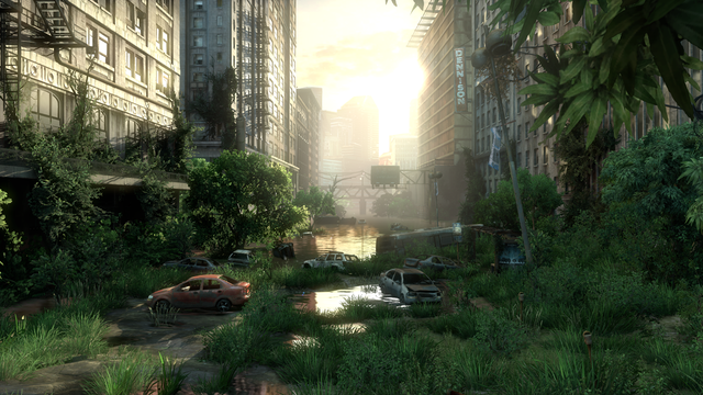 
Thành phố đổ nát trong The Last of Us.
