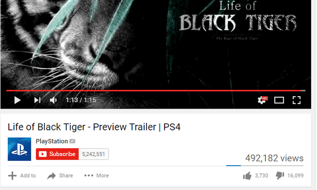 
Quá nhiều dislike nhưng hoàn toàn xứng đáng cho một trailer tệ hại như Life of the Black Tiger.
