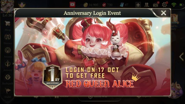 Liên Quân Mobile: Mừng sinh nhật AOV, Garena tặng Red Queen Alice vĩnh viễn - Ảnh 1.