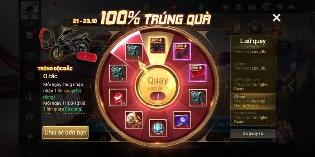 Liên Quân Mobile: Soi mức rank của game thủ trúng xe máy Honda Winner gần 50 triệu của Garena - Ảnh 1.