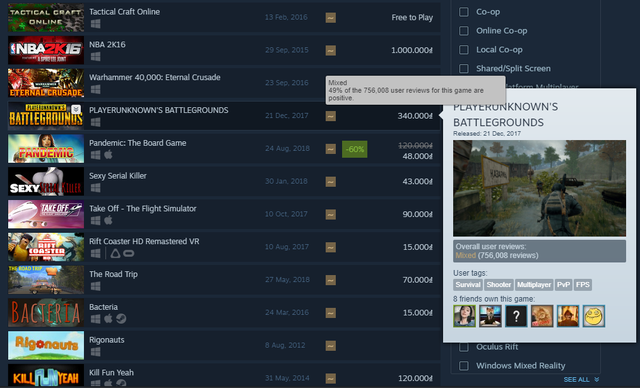 Sự thật chua xót: PUBG đang ở đáy bảng xếp hạng Steam và bị gần 20.000 tựa game khác đè đầu cưỡi cổ - Ảnh 1.