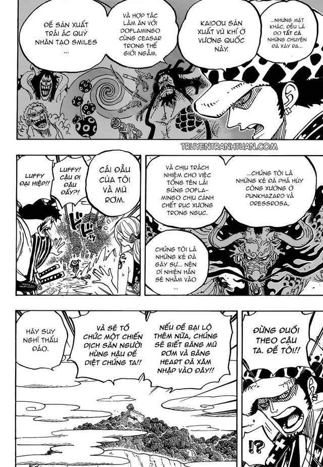 One Piece 922: Kaido say xỉn phá hủy thành Oden, Luffy phẫn nộ dằn mặt Tứ Hoàng - Ảnh 3.