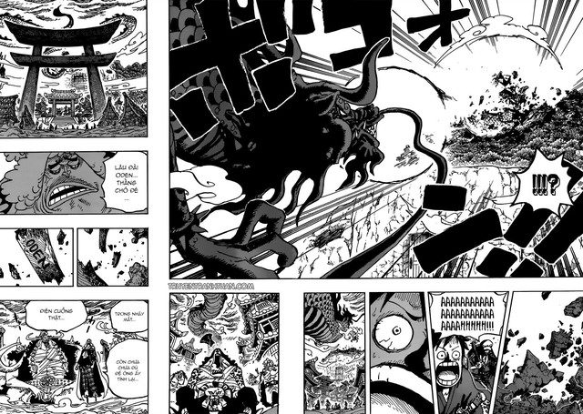 One Piece 922: Kaido say xỉn phá hủy thành Oden, Luffy phẫn nộ dằn mặt Tứ Hoàng - Ảnh 7.
