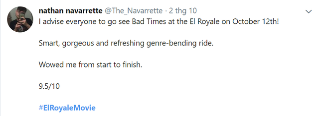 Bad Times At The El Royale, siêu phẩm mới của Thor nhận được nhiều đánh giá tích cực của giới phê bình - Ảnh 13.