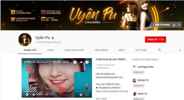 Sau bao cố gắng cuối cùng Uyên Pu cũng đã đạt 1 triệu lượt đăng ký youtube chỉ sau 2 năm làm streamer - Ảnh 1.