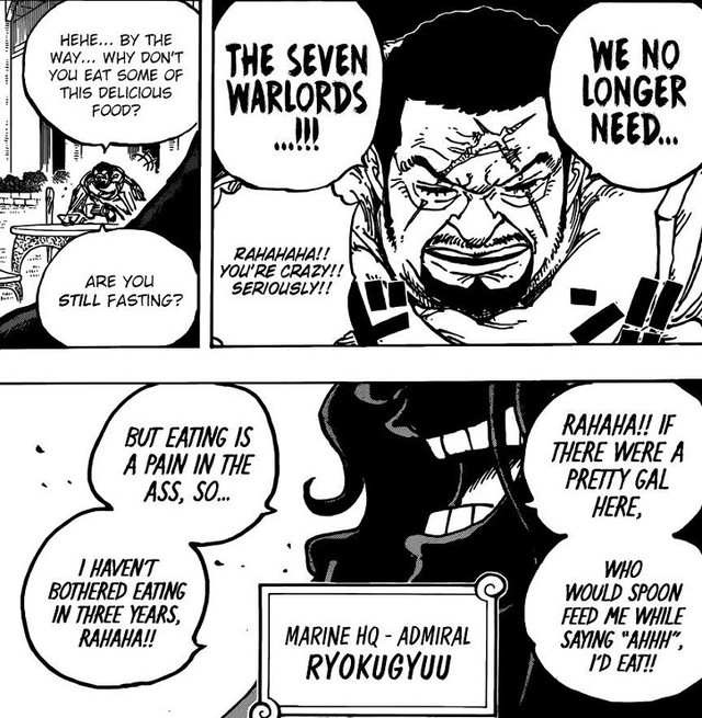 One Piece: Bí mật về trái ác quỷ và xuất thân của Đô Đốc Bò Xanh Ryokugyu? - Ảnh 1.