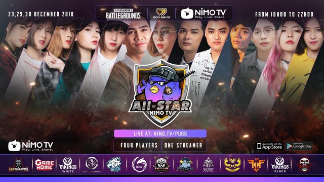 Hot Streamer và pro-player sẽ “sát cánh” cùng nhau với thể thức Squad 5 tại NimoTV PUBG All-Star - Ảnh 1.