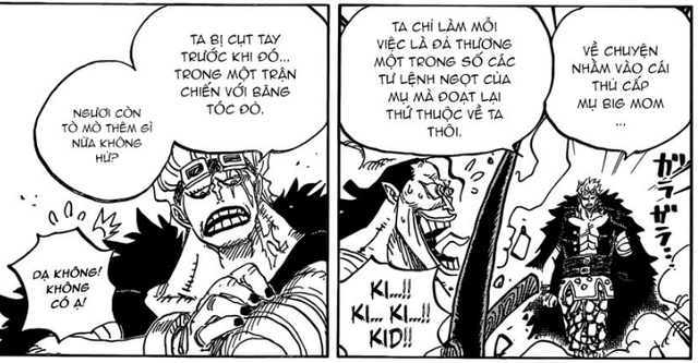 One Piece 928: Hé lộ nguyên nhân khiến Kid mất đi cánh tay - Quý hoa Komurasaki thực chất là một kĩ nữ chuyên lừa đàn ông? - Ảnh 5.
