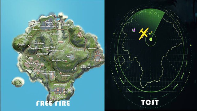 
Bản đồ trong Free Fire giống hệt với TCST
