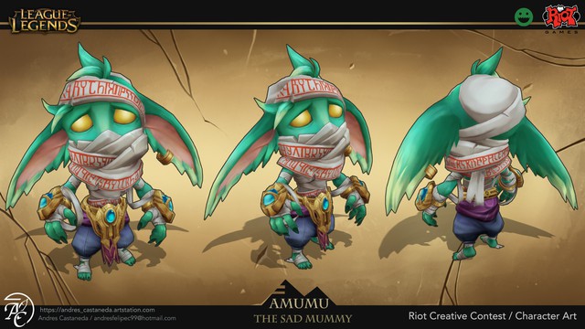 
Amumu giờ đã có dáng dấp quý tộc hơn với những phụ kiện vàng ngọc trên người
