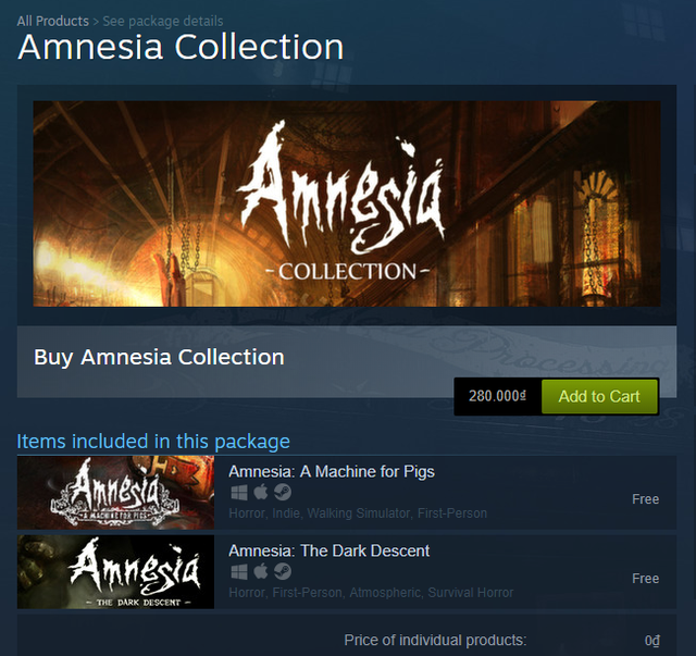 
Chỉ cần có tài khoản Steam, bạn sẽ tiết kiệm được 280.000 VNĐ và sở hữu ngay bộ đôi game kinh dị siêu am ảnh Amnesia
