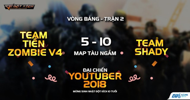 
Dễ dàng vượt qua Tiền Zombie v4 với tỉ số 10-5, Team SHADY ghi tên vào Bán kết
