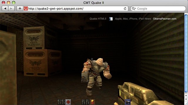 
Thậm chí siêu phẩm một thời - Quake II cũng từng được viết lại qua ngôn ngữ HTML5
