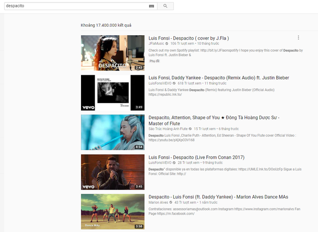 
Vừa xác lập kỷ lục 5 tỷ view vào đầu tháng 4, Despacito đã bị xóa khỏi Youtube
