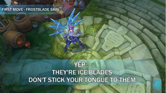 
Ờm, lưỡi kiếm băng đấy. Đừng chạm lưỡi vào nó nhé!
