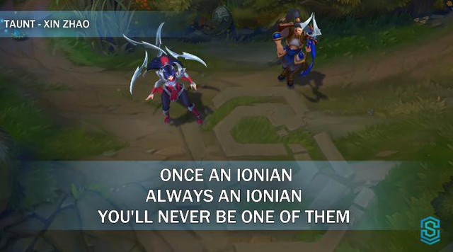 
Một khi là người Ionia sẽ mãi mãi là người Ionia, ngươi sẽ không bao giờ là một người trong bọn họ đâu.
