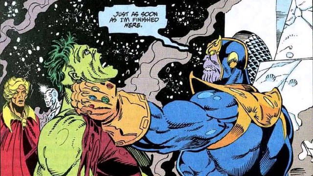 
Hulk cũng góp mặt trong Infinity Gauntlet cùng với các Avengers khác chiến đấu với Thanos. Tuy nhiên thì kết cục cũng không được tươi sáng cho lắm.
