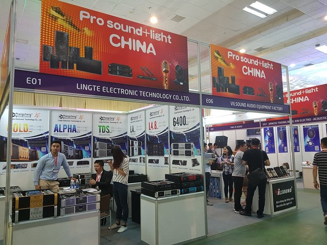 Khu vực doanh nghiệp đến từ Đài Loan và Trung Quốc chủ yếu là thiết bị phòng thu