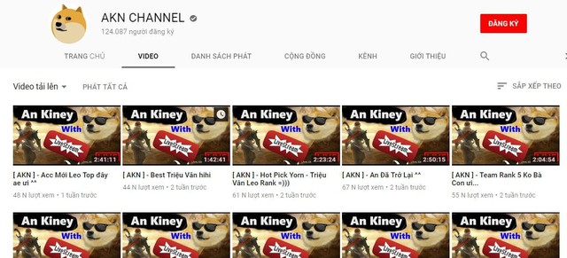 Kênh youtuber của Nguyễn AnkiNey Quang An đã vượt 100 nghìn subscribe.