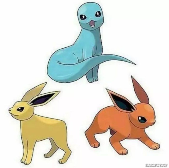 
Bộ 3 Vaporeon, Jolteon và Flareon trong Pokemon
