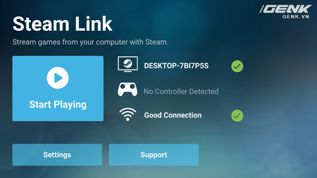 
Sau khi hoàn thành các bước kể trên, bấm vào Start Playing để bắt đầu chơi game Steam trên điện thoại. Về cơ bản, nếu như không kết nối tay cầm, bạn vẫn có thể sử dụng Steam Link bình thường, tuy nhiên sẽ chỉ chơi được những tựa game dạng Point-and-Click mà thôi.
