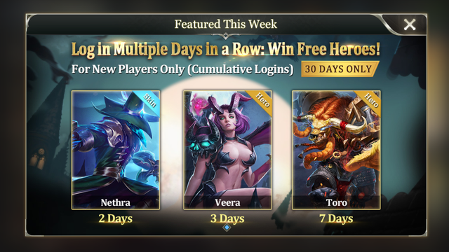 
Ở ngày thứ 3 và thứ 7 của sự kiện, game thủ sẽ nhận được Veera và Toro.
