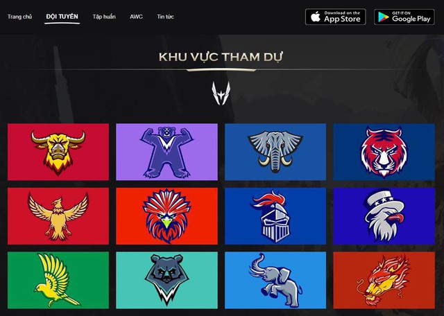 
Việt Nam sử dụng logo là trâu vàng, hầu hết các team dự AWC đều chọn logo mang hình ảnh động vật.
