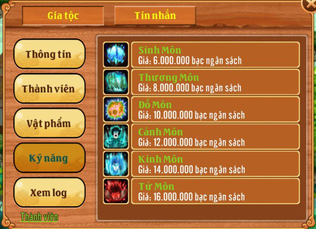 
Thế nhưng, Bát Môn Độn Giáp trong tựa game này chỉ có thể kích hoạt khi đã vào Gia Tộc
