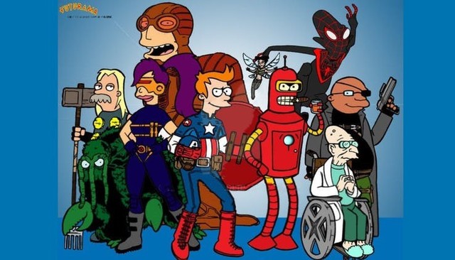 
Futurama trở thành siêu anh hùng Avengers và X-Men có vẻ hơi “dị”.
