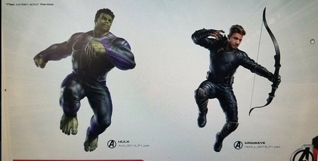 
Tạo hình của Hulk và Hawkeye
