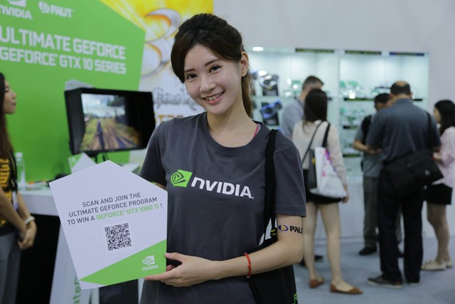 
Bóng hồn của Nvidia tại quầy Palit.
