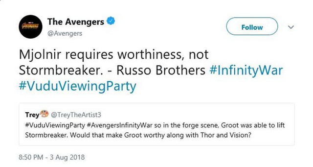 Avengers Infinity War: Đạo diễn giải thích lý do tại sao Groot có thể nâng chiếc rìu Stormbreaker của Thần Sấm Thor - Ảnh 2.
