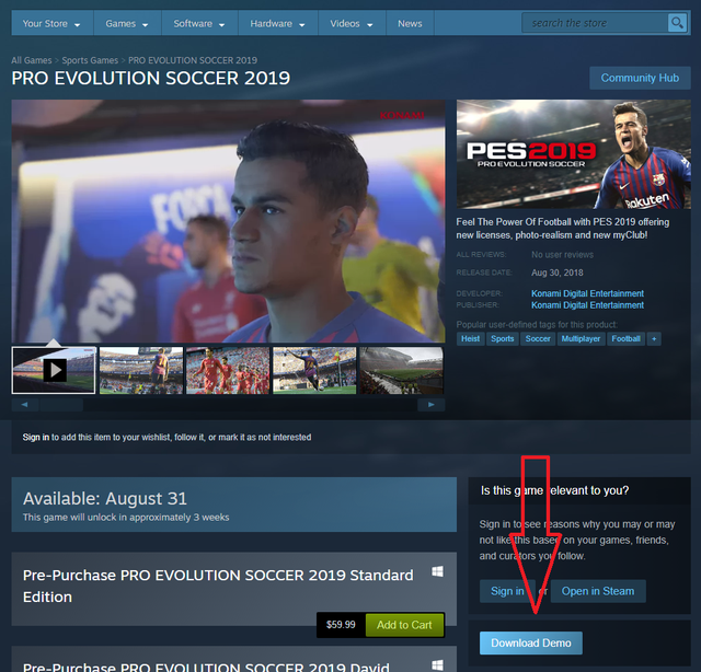 Steam hiện đang khóa Demo PES 2019 tại Việt Nam, tuy nhiên đây là cách để các bạn tải và chơi hoàn toàn miễn phí - Ảnh 5.