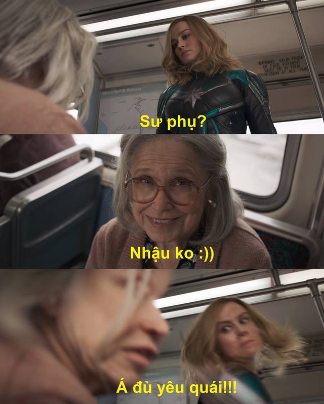 Giải thích lý do Captain Marvel đánh bà cụ thân thiện trong trailer và loạt ảnh chế về meme hot nhất đêm qua - Ảnh 3.