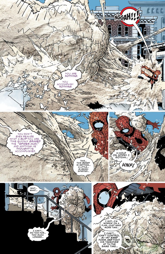 Comics Trivia: Sở hữu sức mạnh của Sandman, Spider-Man hóa Nhện Cát siêu khổng lồ - Ảnh 7.