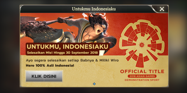 Liên Quân Mobile: Game thủ có thể nhận miễn phí Wiro Sableng từ Sổ Sứ Mệnh - Ảnh 1.