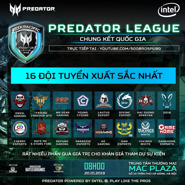 Vòng chung kết Predator League 2019: Ngày hội của cộng đồng PUBG Việt Nam - Ảnh 2.