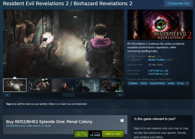 Khuyến mại sốc: Bom tấn Resident Evil Revelations 2 giảm giá còn 10k - Ảnh 1.