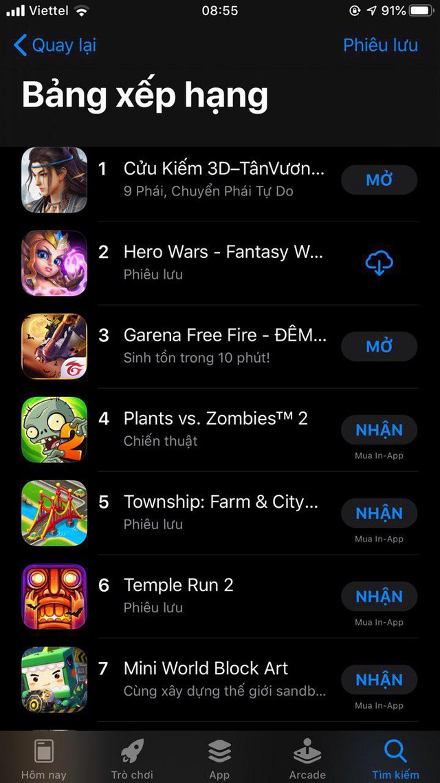 Cửu Kiếm 3D công phá tất cả BXH game trên Store: TOP 1 all game, TOP 1 nhập vai, TOP 1 Thịnh Hành, TOP 1 Trending...  - Ảnh 6.