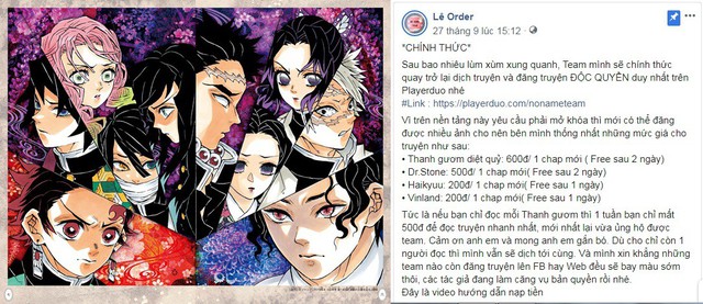 NXB Kim Đồng đưa quan điểm về việc dịch lậu thu tiền, kêu gọi fan hâm mộ nâng cao ý thức và mua manga có bản quyền - Ảnh 1.