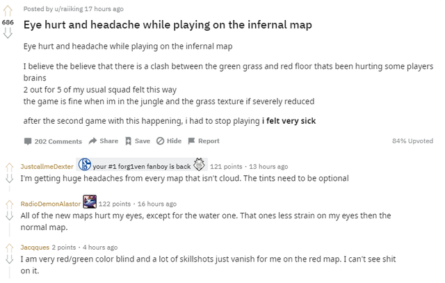 LMHT: Game thủ phàn nàn rằng bản đồ Rồng Lửa gây đau mắt và nhức đầu khi chơi game - Ảnh 3.