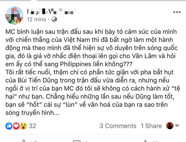  Fan phẫn nộ khi BTV Quốc Khánh troll Bùi Tiến Dũng bằng cách... gọi điện cho Văn Lâm sang bắt SEA Games  - Ảnh 2.