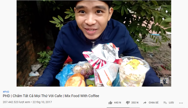 Làm video Chấm tất cả mọi thứ với cafe, kênh Youtube PHD Troll cán mốc kỷ lục 207 triệu view chỉ với một clip - Ảnh 4.