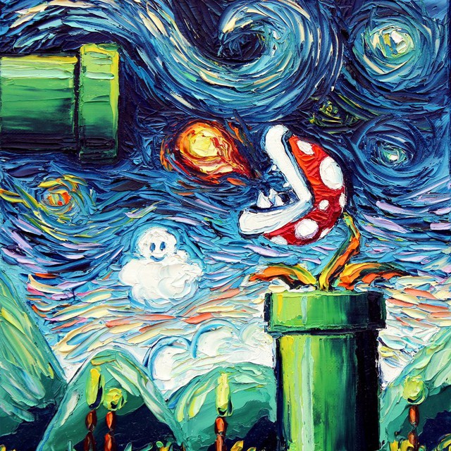 Loạt tranh trò chơi điện tử hiện đại được vẽ theo phong cách Van Gogh siêu ảo diệu - Ảnh 5.