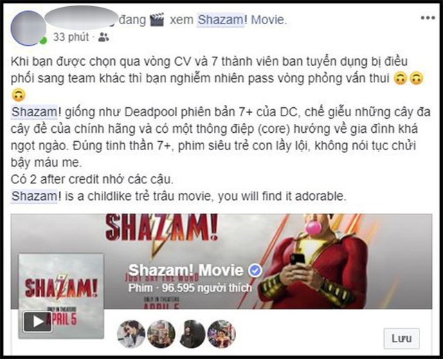 Khán giả Việt sau suất chiếu sớm phát cuồng vì Shazam: Phim siêu anh hùng lầy lội nhất từ trước đến nay - Ảnh 2.