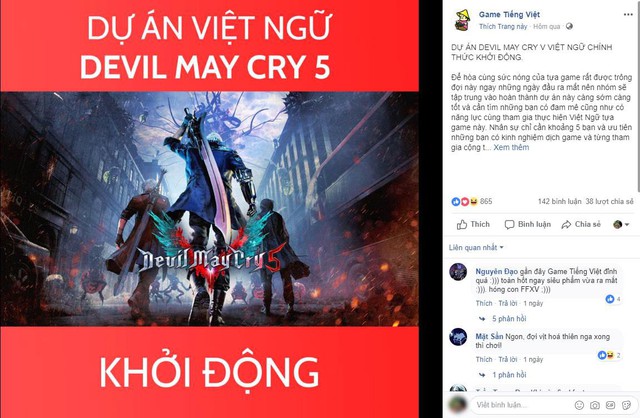 Vừa ra mắt được 1 ngày, Devil May Cry 5 đã khởi động dự án Việt Hóa - Ảnh 1.