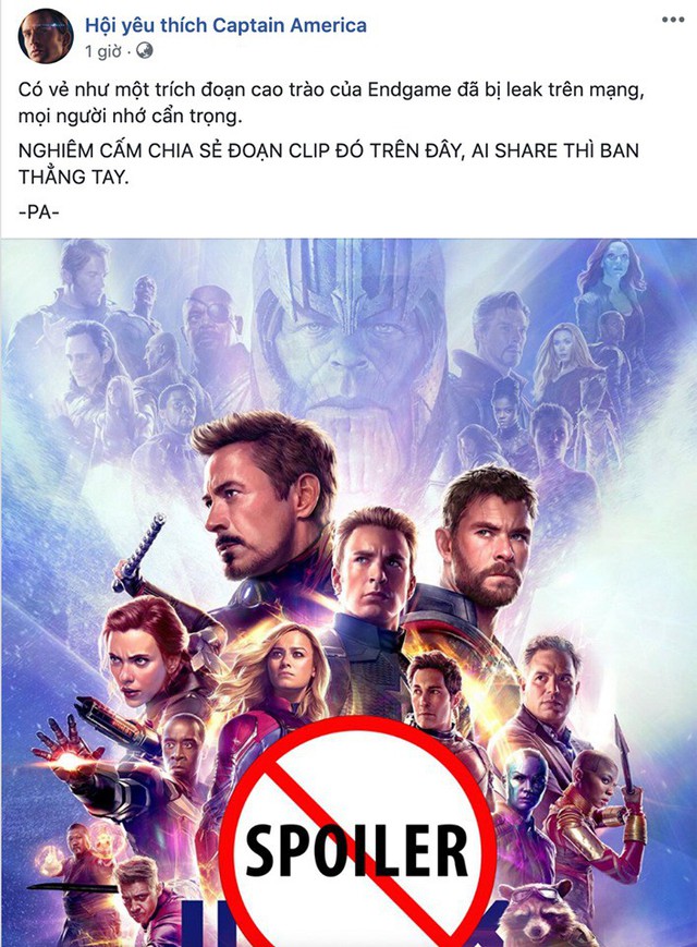 Avengers: Endgame bị lộ clip 5 phút - Cộng đồng mạng kêu gọi không chia sẻ, chung tay bảo vệ các siêu anh hùng - Ảnh 1.