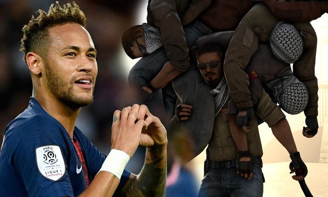 Không đá Champion League, Neymar lại rảnh tay thể hiện trình độ bắn súng siêu việt trong CSGO - Ảnh 1.